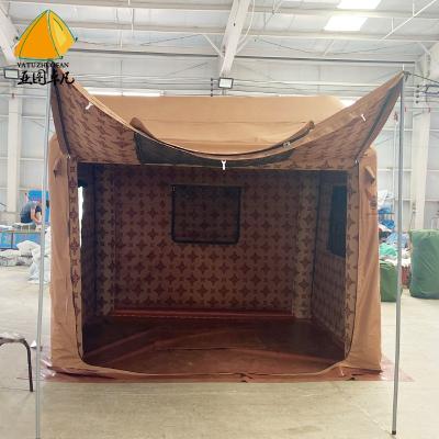 China Outdoor Camouflage/Field Game Middle East Style Yellow Air Tent Inflatable Camping Tents For Event Canvas Tent Waterproof for sale