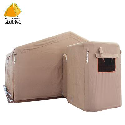 China Camouflage Game 5*6m Qatar Canvas Tent Air Tent Waterproof Outdoor Moving Rise Inflatable Camping Tent / Outdoor Field for sale