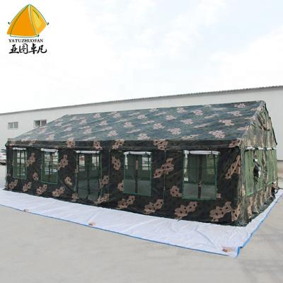 China Diamond Ground Nail Hexagonal 3 Layers Army Tent Disaster Relief Waterproof Outdoor Heavy Duty Military Tent For All Season Medieval Canvas Wall Desert Tents for sale