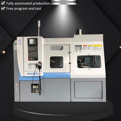 China Chinese Linear Gantry Loader Precision Construction Material Stores Guideway CNC CNC Band Tool Automatic Lathe Machine With 8 Position Feeding Turning Workstock for sale