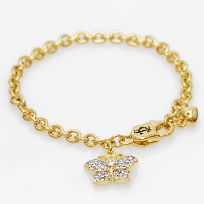 China Wholesale China Products Factory Supply Hot Price FASHIONABLE Diamond Butterfly Heart Shape Metal Chain Adjustable Bracelet for sale