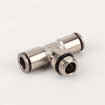 China Building Material Shops PB Branch Straight Male Quick Connector Male Quick Connector Brass Pneumatic Air Fit With O Ring for sale