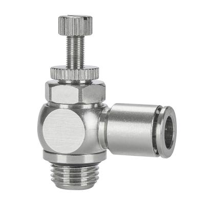 China Pneumatic Valve Fittings Nylon Bronze Brass Bronze Brass Pneumatic Fittings Air Flow Control Exhaust Control Muffler Speed ​​Control Nickel Plated Brass PU & Fitting for sale