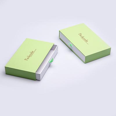 China Handmade Luxury Good Price Kraft Paper Box Drawer Packaging Slide Custom Cardboard Ribbon Rectangle Pull Out Personalized Drawer Box for sale