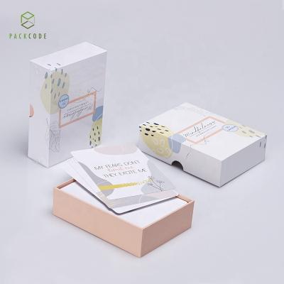 China Eco-friendly Wholesale Custom Printing Paper Playing Cards Flashcards With Lid And Base Packing Box for sale