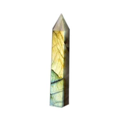 China Europe Wholesale Fashion Custom Natural Healing Stones Labradorite Quartz Points Spiritual Feng Shui Tower For Meditation Magic Wands for sale