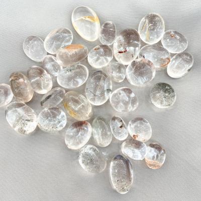 China Crystal Hot Sale Natural Quartz Crystal Gravel Phantom Garden Quartz Tumbled Stone for sale