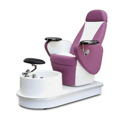 China Wholesale Modern Beauty Nail Salon Purple Modern Furniture Professional Luxury Professional Pipeless Whirlpool Foot Spa Electric Pedicure Chair for sale