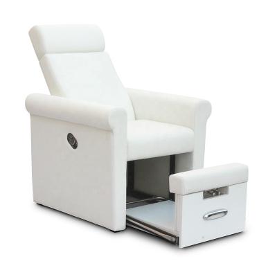 China Modern Luxury White Beauty Nail Salon Furniture Waterless No Plumbing Sofa Foot Spa Manicure Pedicure Portable Chair For Sale for sale