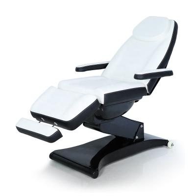 China Eclectic Reclining Therapy Spa Salon Cosmetic 3 Electric Motors Beauty Massage Table Treatment Bed Pedicure Tattoo Couch Chair for sale