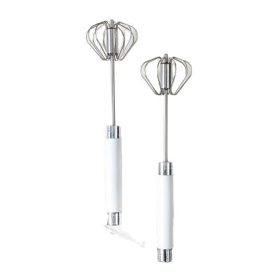 China Sustainable Stainless Steel Semi-automatic Hand-push Rotary Egg Beater for sale