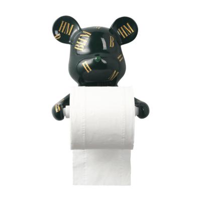 China Viable Nordic Bear Towel Holder Small Kitchen Paper Towel Punch-free Holder for sale