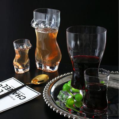 China Amazon New Classic/Postmodern Unique Female Body Shaped Tumbler Pint Glass Beer Glasses for sale