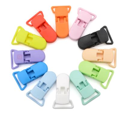 China Plastic Baby Pacifier Cups Solid Plastic Pacifier Cups Nipples Infant Soother Holder Multi Color Clamp Toy for sale