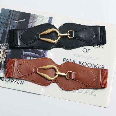 China Fabric Manufacturer New Versatile Elastic PU Belts High Grade Female Decoration With Dress Cloth Belts for sale