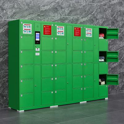 China Cold Rolled Steel Smart Public Lockers Parcel Smart Locker with Barcode System and Credit Card Payment en venta