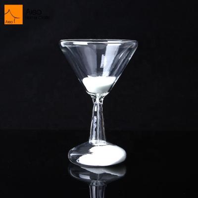 China Fashion / Customized Condition Wedding Favors Wine Glass Shape Glass Hourglass 15min Custom Sand Timer For Office Custom Logo Sand Clock for sale