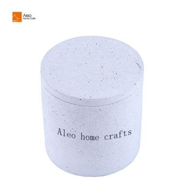 China 2020 New Home Decoration Terrazzo Decor Matte White Candle Holder For Home Decor for sale