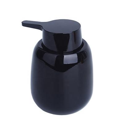 China Empty Foam Soap Dispenser Boston Round Lotion Dispenser Bottle PET Black Resin 250ml Hand Wash Lotion Pump Bottle for sale