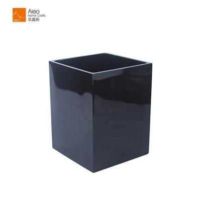 China Eco Friendly Sustainable Hotel Restaurant Recycle Trash Can Polyresin Trash Can Waste Basket For Bathroom for sale