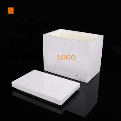 China Hotel Sustainable White / Custom Polyresin Ice Bucket Ice Coolers Black Durable Resin Storage Boxes With Plastic Interior And Lip for sale