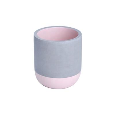 China Customized Condition Wholesale Modern Designs Pink Concrete Massage Candle Fashion / Jar / Holder For Home And Christmas Decoration for sale