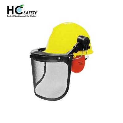 China Durable ABS Shell H101-WM Taiwan Products Safety Helmet CE ANSI Standard Approval Helmet Ear Rates Combination Set for sale