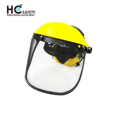 China Highest Impact To Chip HC800A Safety PPE CE ANSI Standard Clear Plastic PC UV Protective Mask For Earmuffs Set Grinding Factory for sale