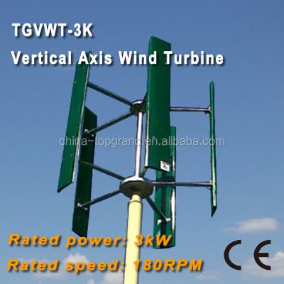 China FRP Vertical Shaft Wind Turbine Rated Power 2kw Rated Speed ​​180 Rpm for sale