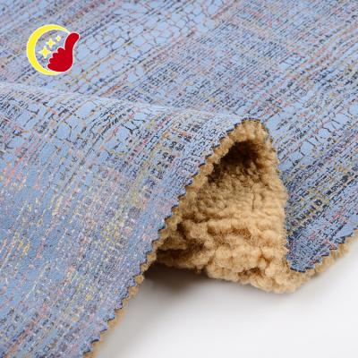 China Other cheap price 95 polyester 5 spandex eco bonded fleece suede fabric for clothing for sale