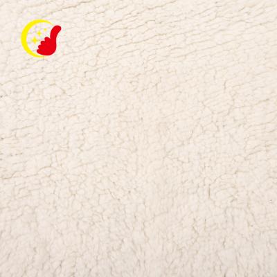 China Other Wholesale Fashion Super Soft Thick White 100% Polyester Fleece Sherpa Fabric for sale