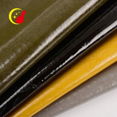 China Other Cheap PU Dyed Knitted Shiny Genuine Synthetic Exotic Leather Fabric For Upholstery for sale