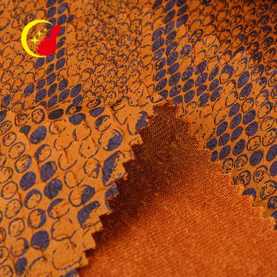 China Other hot sale fashion dyed breathable snake pattern synthetic thin leather fabric for car seat for sale