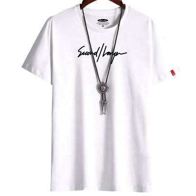 China Youth Boy Anti-Wrinkle Style Custom Logo T-shirt White T-shirt 100 Cotton For Casual Activities Men Picture Printed for sale