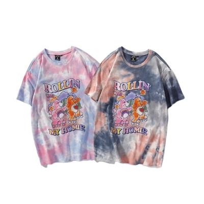 China Anti-Wrinkle Factory Price Custom Sustainable O-Neck Mens Clothing Shirts Tie Dye T-Shirt for sale