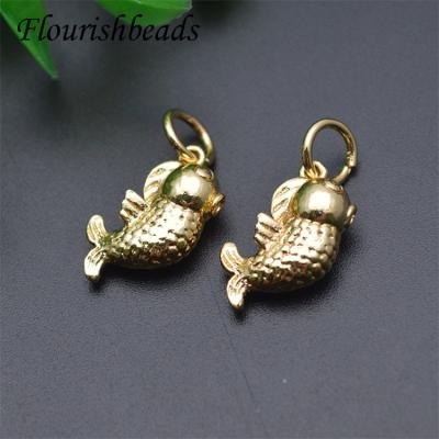 China Color Can Remain Long Time Wholesale Gold Plated Fish Charm For Jewelry Making for sale