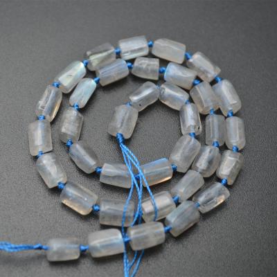 China Gemstone Beads Wholesale Natural Gemstone 7x10mm Shiny Labradorite Cylinder Tube Shape Loose Stone Beads For Jewelry Making for sale