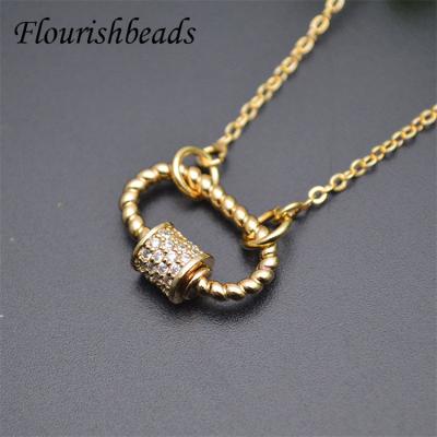 China Color Can Stay Long Time Fashion Design Gold Plated Twisted Shape Jewelry Pendant Necklace For Women for sale