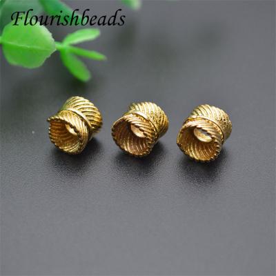 China Color Can Remain Long Time Jewelry Accessories Gold Plated Stripe Spacer Beads for sale