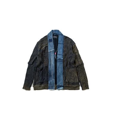 China Trendy Fashion Windproof Ripped OEM Service Jacket Custom Fashion Denim Jacket for sale