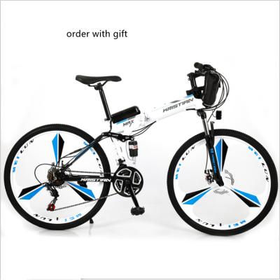 China Dirt Steel Electric Bicycle 26 Inch Tire Carbon Steel Frame E-Bike 36V 350W/500W Foldable Motor With 150KM Range Battery For Sale for sale