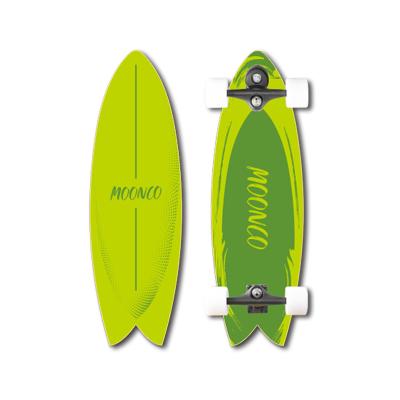 China Canadian Youth Maple Green Color Cruiser Surfskate Slide Surf Skate Board Deck Surf 32 With Low Price for sale