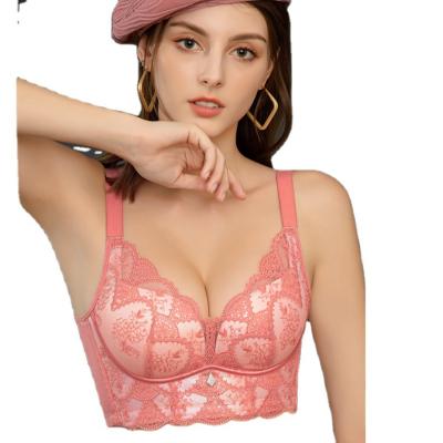 China Sexy Lingerie Underwear Lift Up Women's Bra Set For Lace Up Soft Underwear Seamless Wire Free Cotton Bralette Students Lingerie With Panties Sexy Lingeries for sale