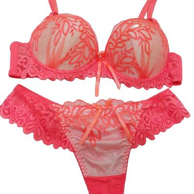 China QUICK DRY Women Lace Up Bra Sets Seamless Underwear Backless Sexy Panties Padded Bralette Lingerie Ultrathin Briefs Female Intimate Plus Size for sale