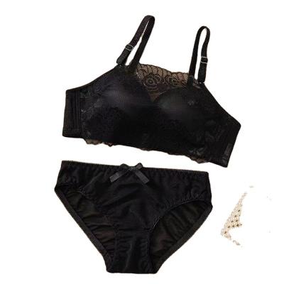 China Anti-sagging bra QUICK DRY bra set high school girls chest girls small gathering underwear students middle and growth period no underwire styling for sale