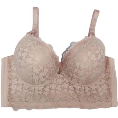 China Jacquard lace sexy lingerie sexy underwear elegant deep cupboard bra with the shape worn in European and American large size women's bra for sale