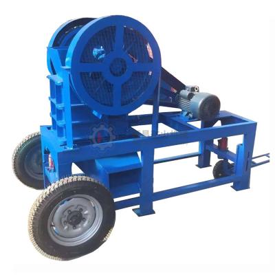 China Tanzania PE 150x250 Construction Small Mini Mobile Stone Jaw Crusher With Diesel Engine For Gold for sale