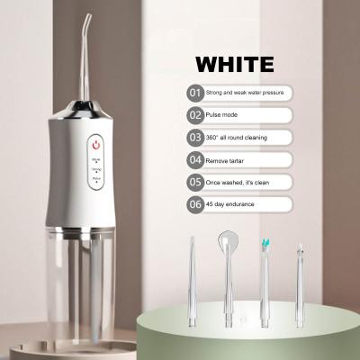 China High Pressure Electric Water Loser Tooth Irrigator Oral Rechargeable Electric Tooth Flosser In Dental Flosser With Cleanable Water Tank for sale