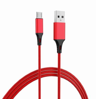 China Type C USB Fast Data Cable Red Fabric Braided USB Cable 1m Fast Charger Cord Charging Type C Cable For Samsung Huawei for sale