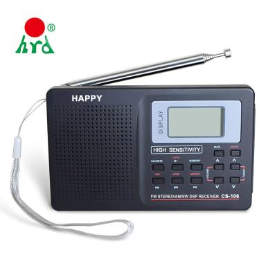 China Digital Display FM Digital Free Sample Portable Digital Radio Pocket Fm Mini Radio With Earphone for sale